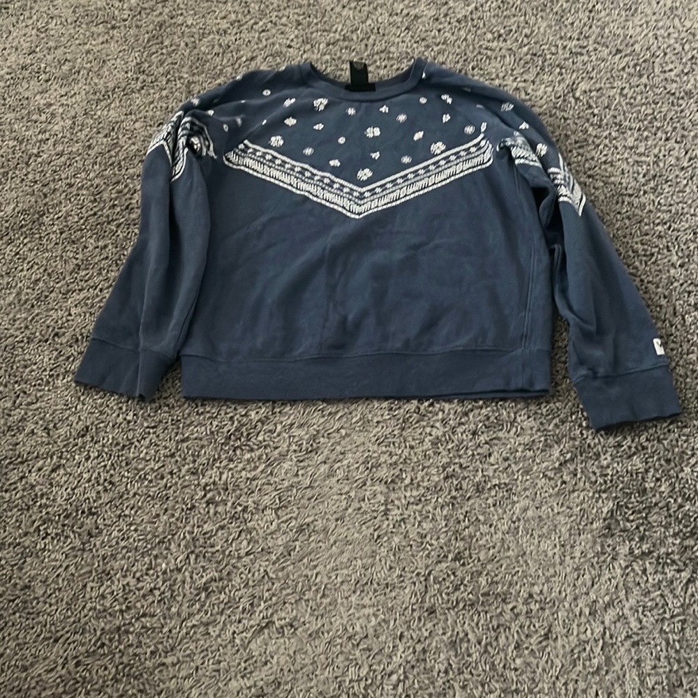 Blue wrangler, retro sweatshirt